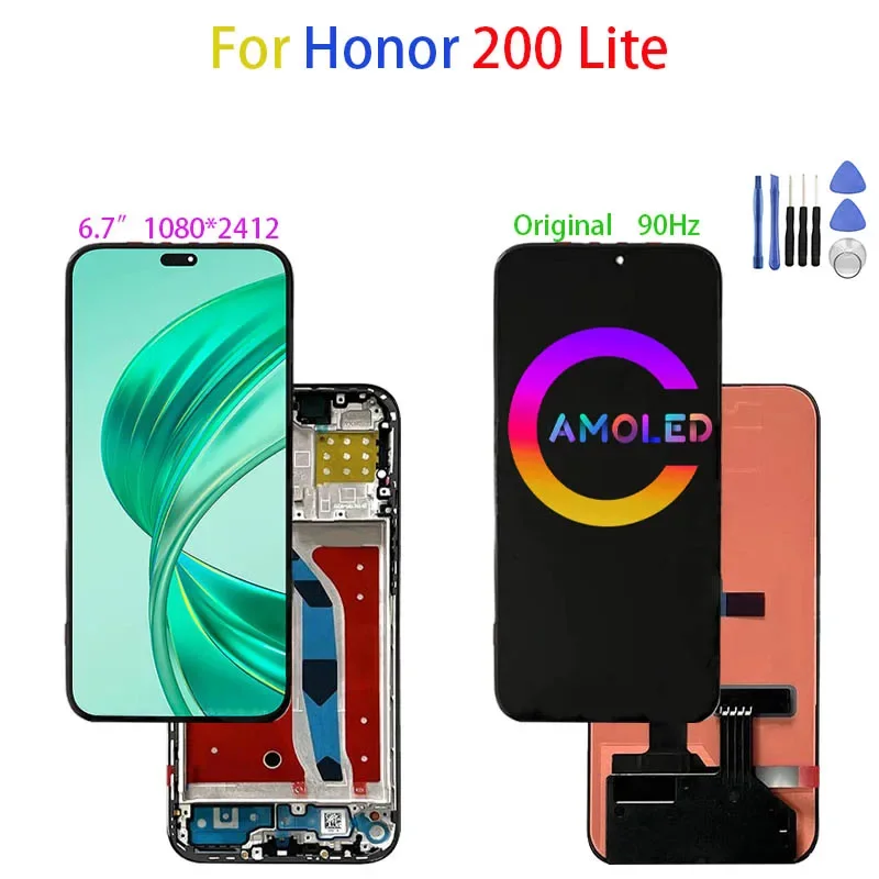Honor 200 Lite Çıtalı Ekran Dokunmatik Silver SOFT OLED Kalite Ekran