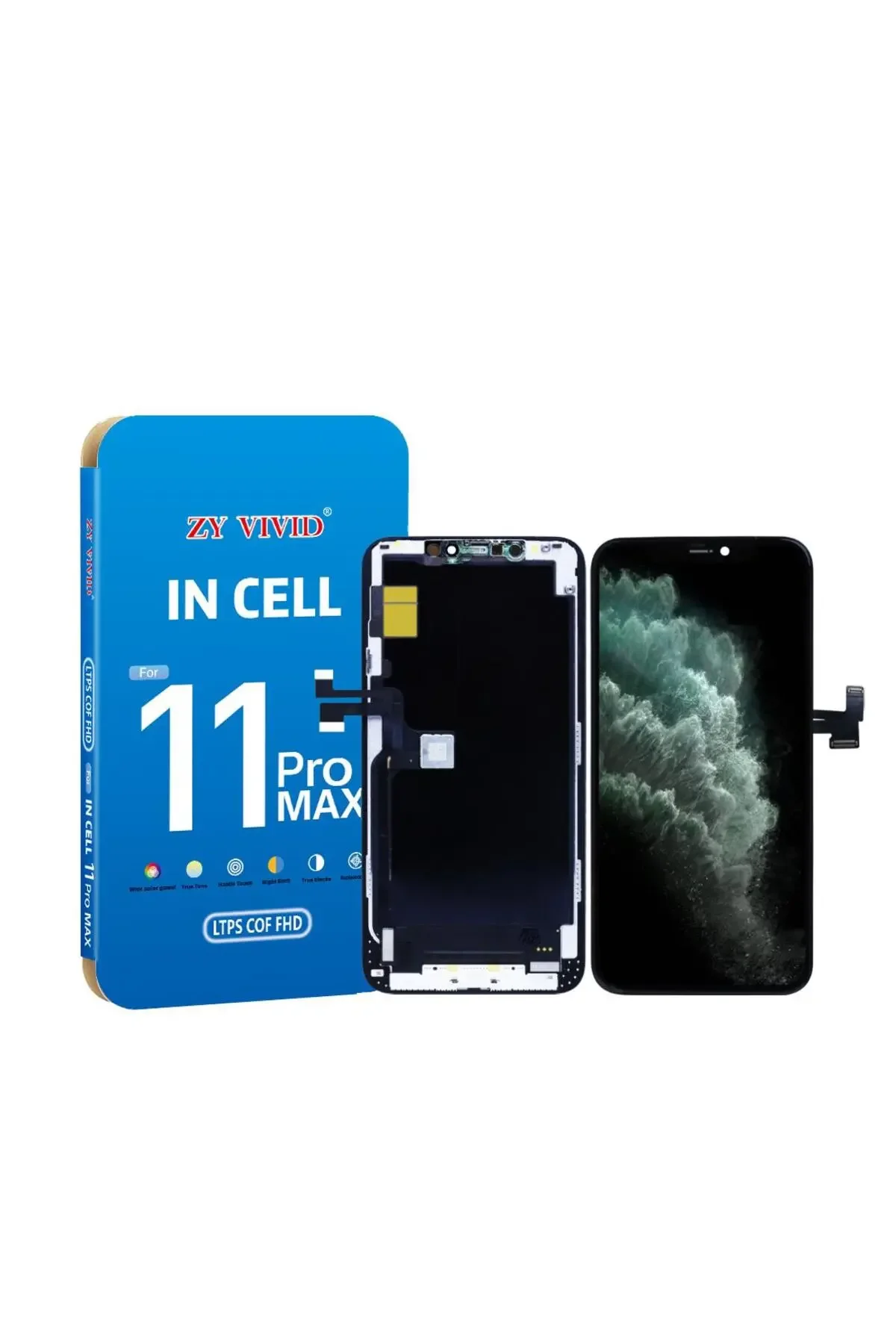 İphone 11 Pro Max Ekran Dokunmatik A Plus Kalite Ürün Parlaklık 400+ Nit Standart Yan Sanayi