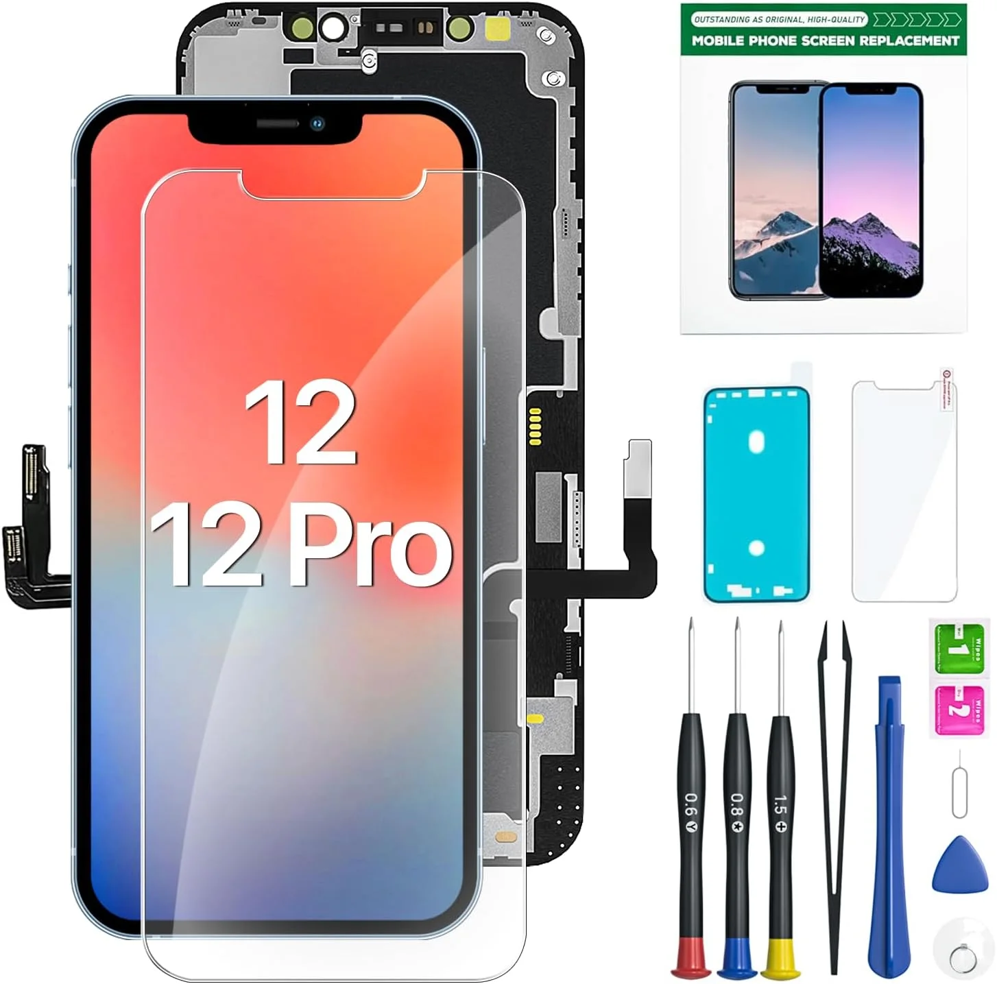 İphone 12/12 Pro Ekran Dokunmatik A Plus Kalite Ürün Parlaklık 500+ Nit Yüksek Kalite Yan Sanayi