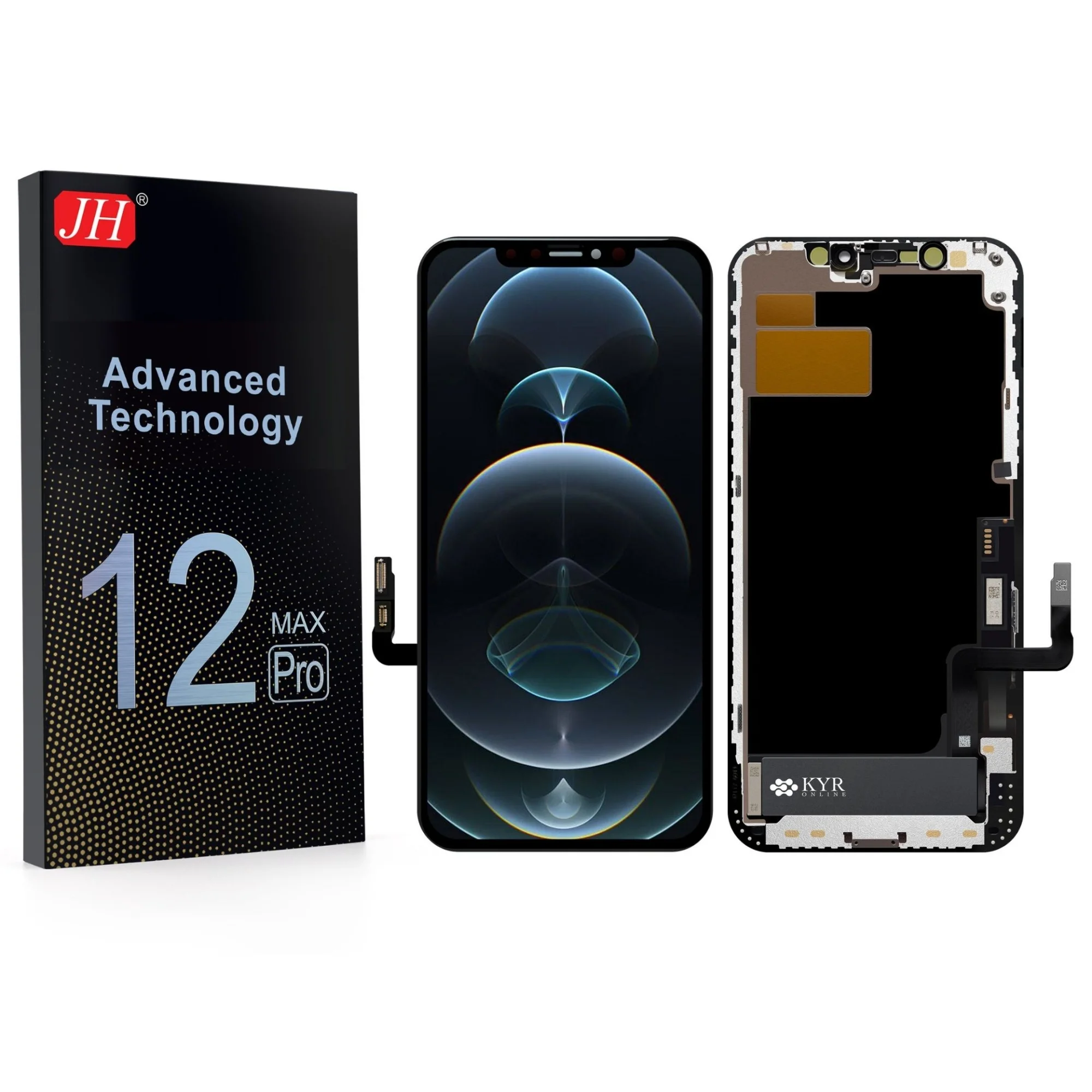İphone 12 Pro Max Ekran Dokunmatik A Plus Kalite Ürün Parlaklık 500+ Nit Yüksek Kalite Yan Sanayi