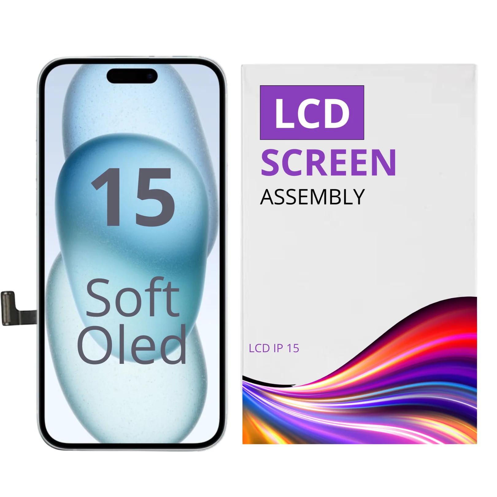 İphone 15 Ekran Dokunmatik SOFT OLED Kalite Ekran Parlaklık 900+ Nit Premium Kalite