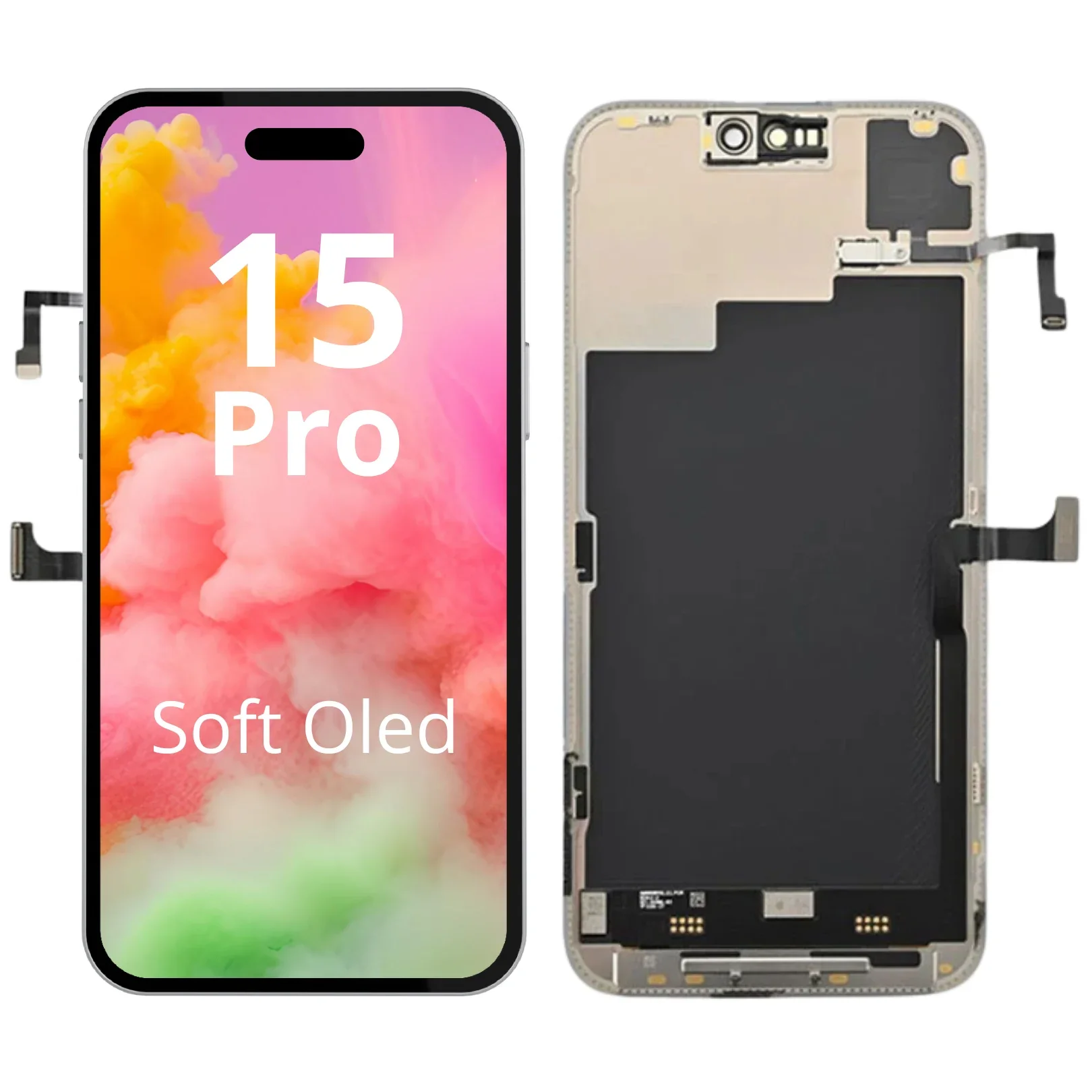 İphone 15 Pro Ekran Dokunmatik SOFT OLED Kalite Ekran Parlaklık 900+ Nit Premium Kalite