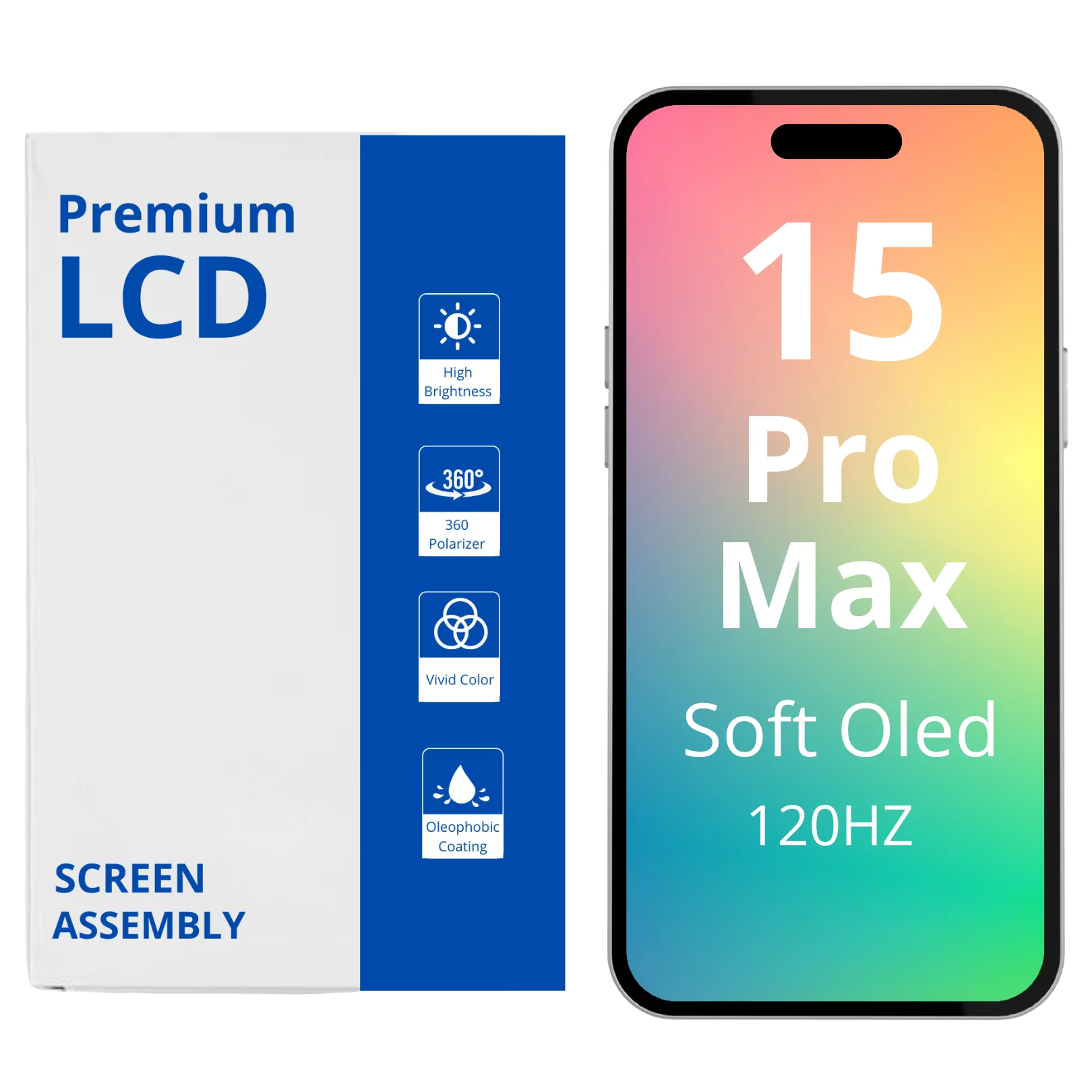 İphone 15 Pro Ekran Dokunmatik SOFT OLED Kalite Ekran Parlaklık 900+ Nit Premium Kalite
