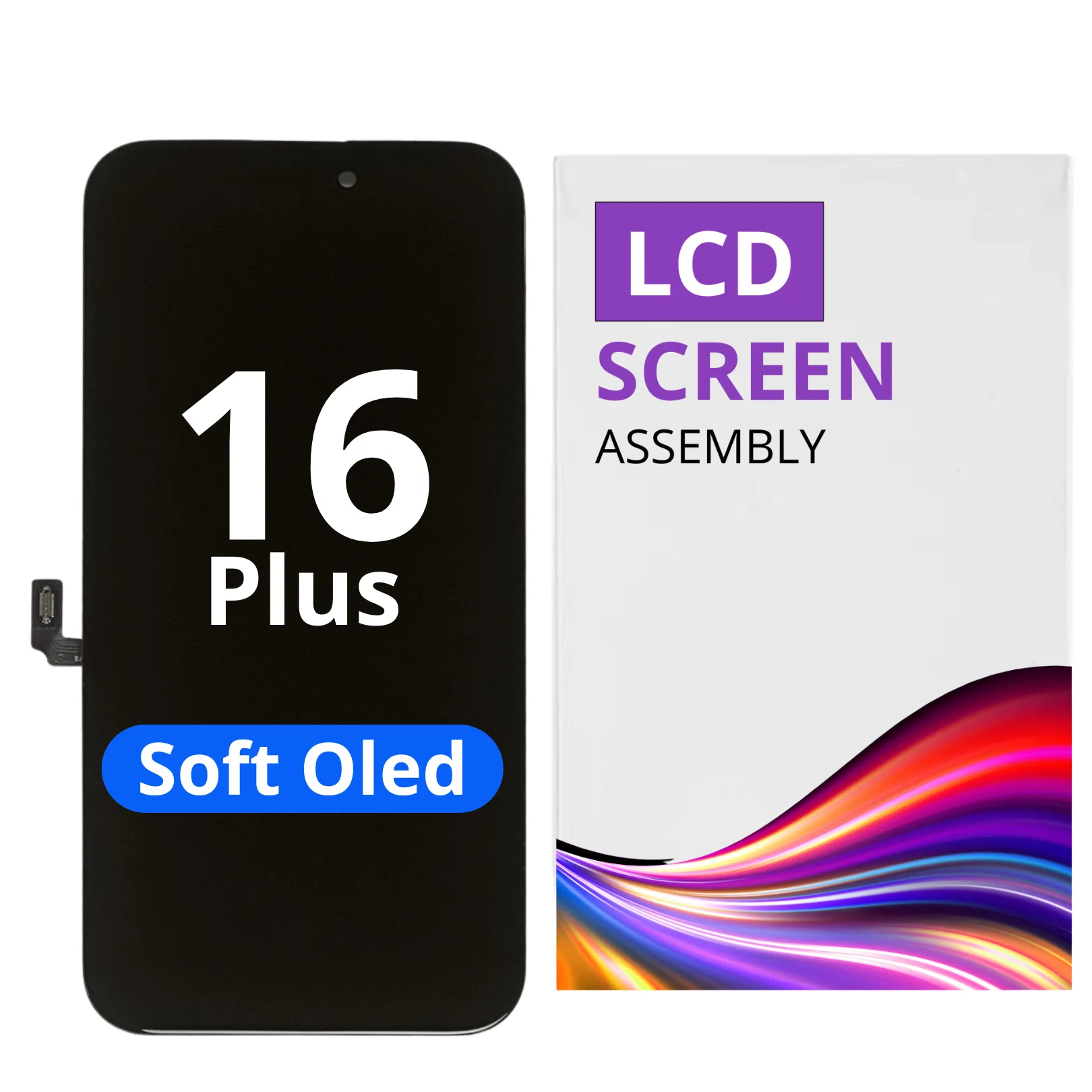 İphone 16 Plus Ekran Dokunmatik SOFT OLED Kalite Ekran Parlaklık 900+ Nit Premium Kalite