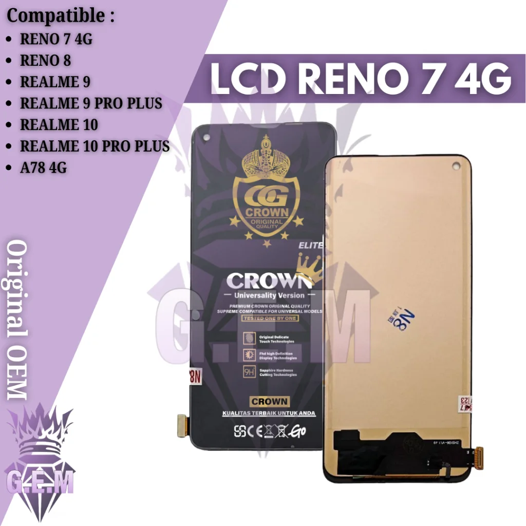 Realme Reno 9 Ekran Dokunmatik SOFT OLED Kalite Ekran Çıtasız (Çerçevesiz)