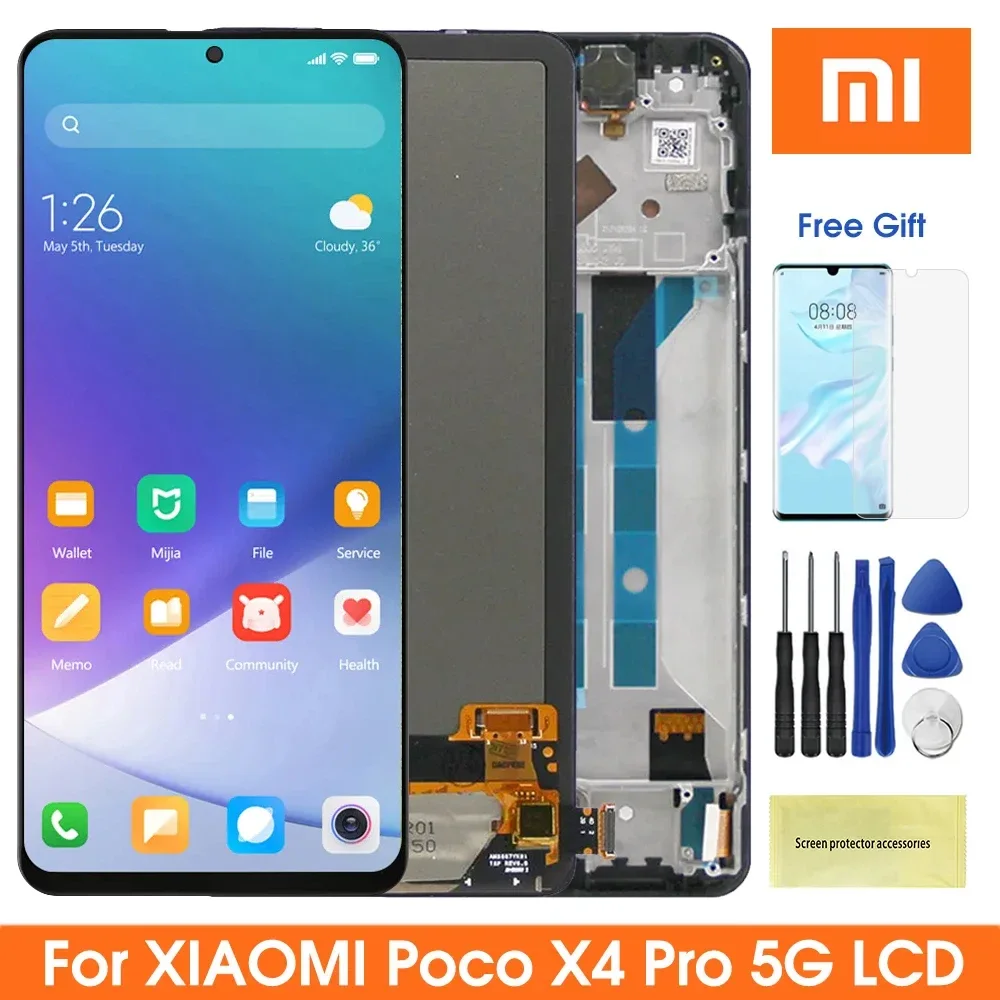 Xiaomi Poco X4 Pro Çıtalı Ekran Dokunmatik Siyah A Plus Kalite Ürün