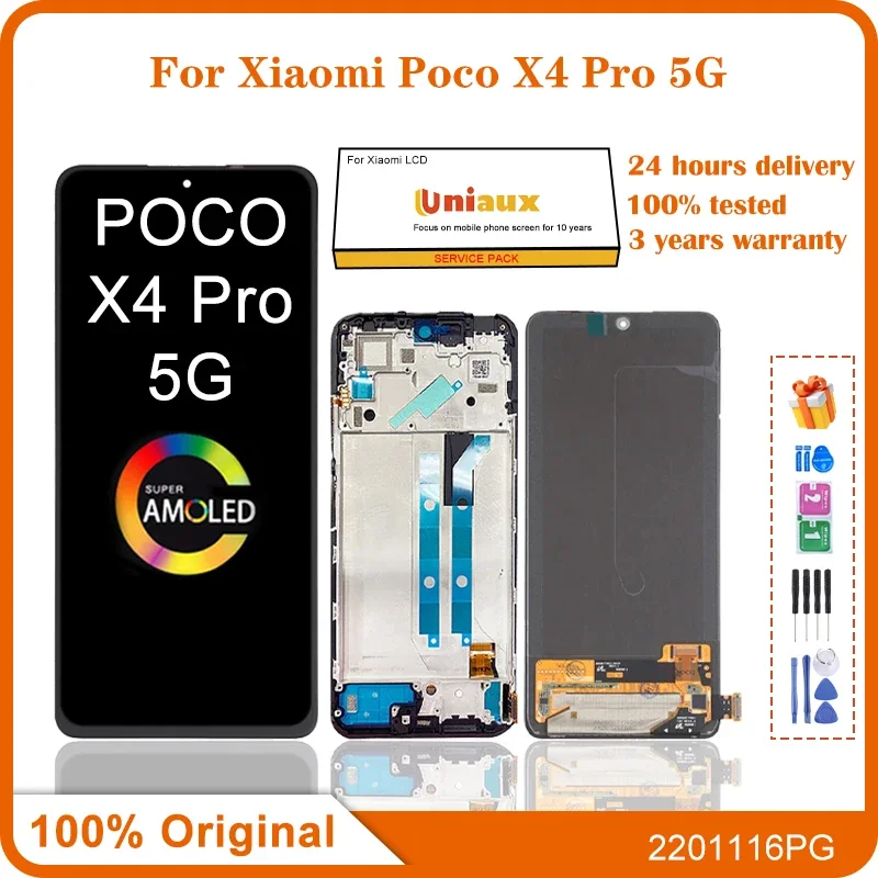 Xiaomi Poco X4 Pro Çıtalı Ekran Dokunmatik Siyah A Plus Kalite Ürün