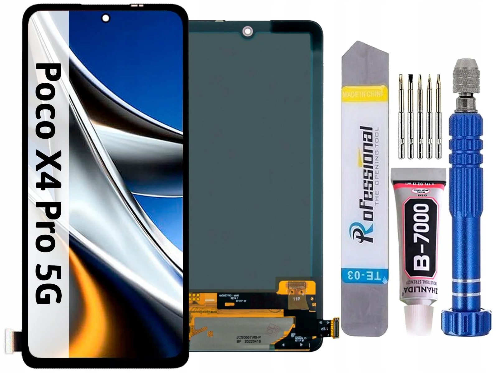 Xiaomi Poco X4 Pro Ekran Dokunmatik OLED 667MM Çıtasız (Çerçevesiz)